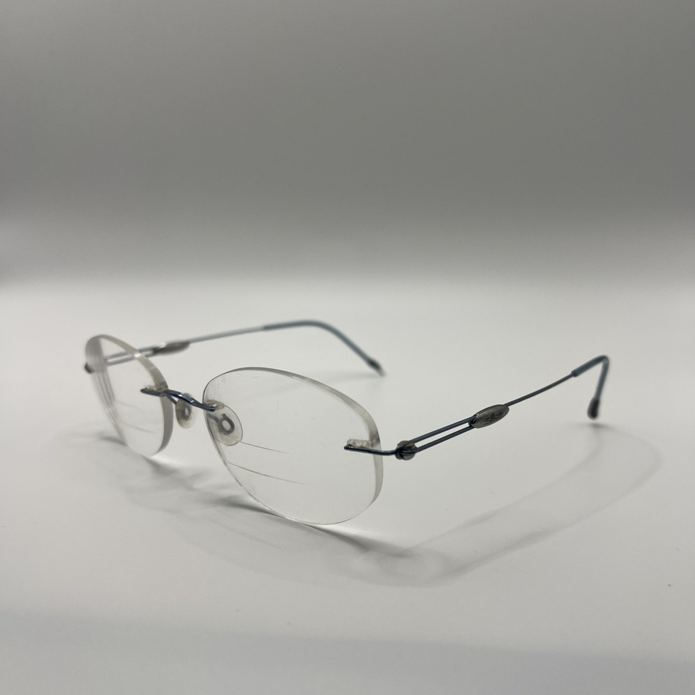 Silhouette 7436 40 6068 Titanium Blue Rimless Eyeglasses Frames 19 140 Austria
